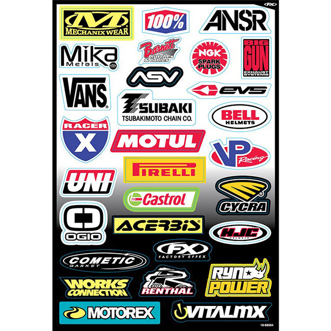 Factory Effex Sponsor Kit C Sticker Sheet (10-68004