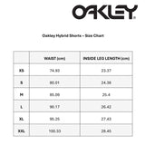 Oakley Hybrid Shorts Size Chart