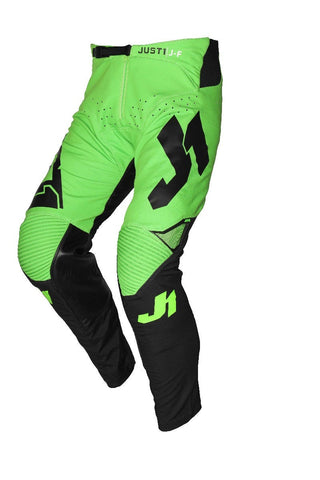 JUST1 J-FLEX MX PANTS ARIA BLK/FLUO GRN 38
