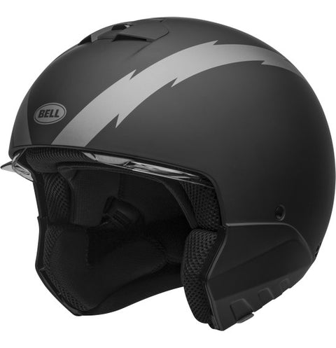 Lightweight helmet with PC/ABS shell with a removable chin bar for 2-in-1 functionality.