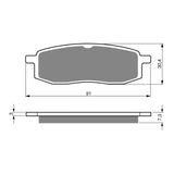 GOLDfren GF043 Offroad Racing K5 Brake Pads (PR34)