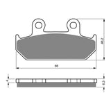 GOLDfren GF051 Sintered Sports S3 Brake Pads (PH40)