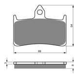 GOLDfren GF069 Sintered Sports S3 Brake Pads (PH62)