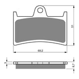 GOLDfren GF070 Race GPR Brake Pads