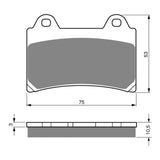 GOLDfren GF073 Sintered Sports S3 Brake Pads (PH39)