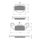 GOLDfren GF091 Offroad Racing K5 Brake Pads (PR102)