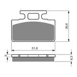 GOLDfren GF161 Sintered Sports S3 Brake Pads (PH120)