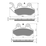 GOLDfren GF174 Sintered Sports S3 Brake Pads (PH250)