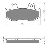 GOLDfren GF188 Offroad Racing K5 Brake Pads (PR295)