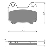GOLDfren GF195 Sintered Sports S3 Brake Pads (PH281)
