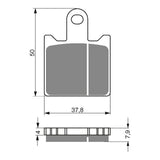 GOLDfren GF249 Sintered Sports S3 Brake Pads (PH362)