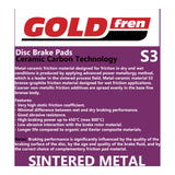 GOLDfren GF271 Sintered Sports S3 Brake Pads (PH353)