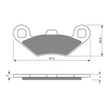 GOLDfren GF280 Offroad Racing K5 Brake Pads (PR159)