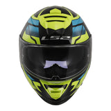 LS2 FF800 Storm II Tracker Helmet - Black / Hi-Vis Yellow 06