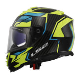 LS2 FF800 Storm II Tracker Helmet - Black / Hi-Vis Yellow 06