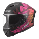 LS2 FF820 Rapid III Poppies Helmet - Black / Pink