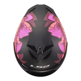 LS2 FF820 Rapid III Poppies Helmet - Black / Pink