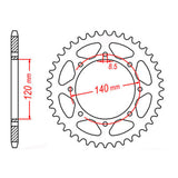 Sprocket Kit Kawasaki KLR650 '06-'21 X-Ring 15/43
