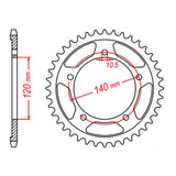 Sprocket Kit Suzuki DL1000 V-Strom '02-'10 (econo) - GB525XRE 17/42