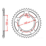 Sprocket Kit Suzuki SV1000S Gold (recommended) - GB530ZXW 17/40