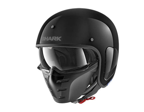 SHARK S-DRAK BLANK BLACK SM