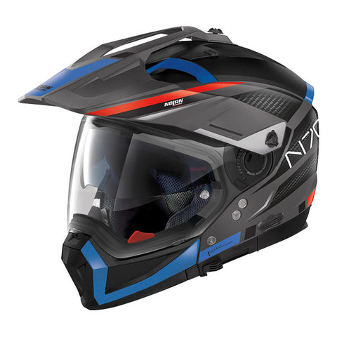 Adventure Helmet - black/ red / blue