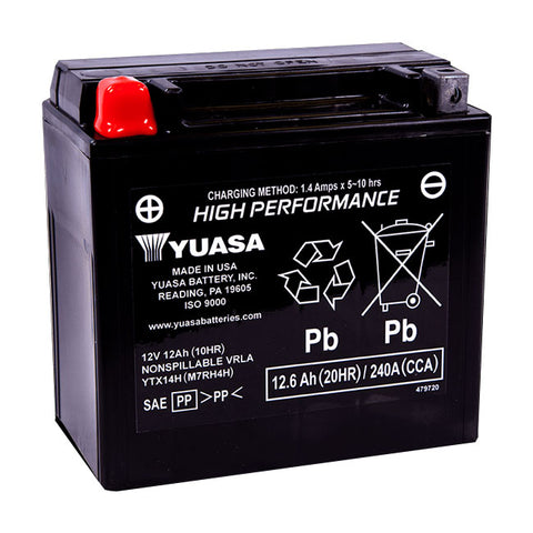 Yuasa YTX14H Battery factory Activated Non DG